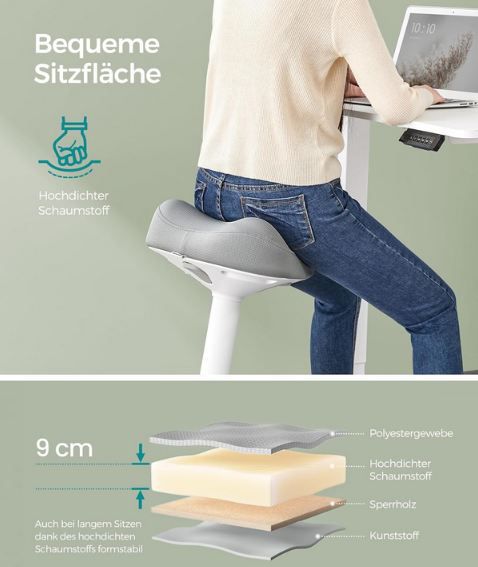🪑 Songmics Stehhocker, Neig- & Höhenverstellbar für 68,39€ (statt 88€) 🪑 Songmics Stehhocker, Neig  & Höhenverstellbar für 68,39€ (statt 88€)