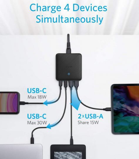 🔌 Anker PowerPort Atom III Slim USB C Ladegerät, 65W für 28,49€ (statt 50€)