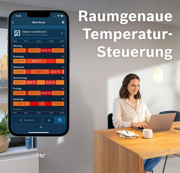 🌡️ Bosch Smart Home Heizkörperthermostat II [+M] mit Matter für 54,99€ (statt 74€)