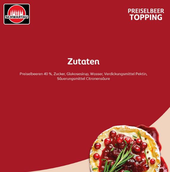 🍨 Schwartau Preiselbeersauce, Vegan, 770ml ab 6,84€ (statt 10€)