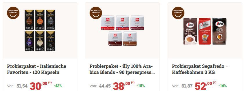 ☕ Cafori Kaffee Probierpakete im Sale   z.B. 3Kg Altezza Slow Roast für 38€ (statt 67€)