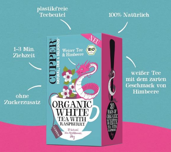 🍵 Cupper Bio Weißer Tee mit Himbeere, 20 Beutel ab 1,79€ (statt 3€) 🍵 Cupper Bio Weißer Tee mit Himbeere, 20 Beutel ab 1,79€ (statt 3€)