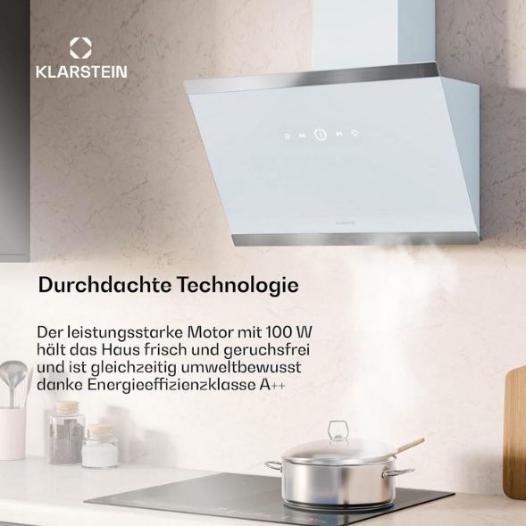 💨 Klarstein FlashLine Dunstabzugshaube mit LED, 60cm für 148,66€ (statt 213€)