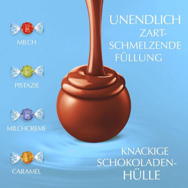 🍬 1kg Lindt Lindor Vollmilch Mischung Kugeln, ca. 80 Stk. ab 28,49€ (statt 36€)