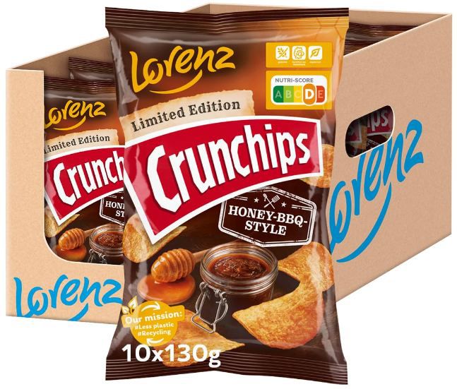 🍯 10er Pack Lorenz Crunchips Limited Edition Honey BBQ Style ab 12,25€ (statt 20€)