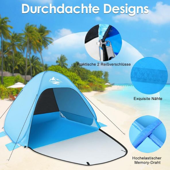 🏖️ Maxdone Pop Up Strandmuschel für 2-3 Personen für 9,89€ (statt 18€) 🏖️ Maxdone Pop Up Strandmuschel für 2 3 Personen für 9,89€ (statt 18€)