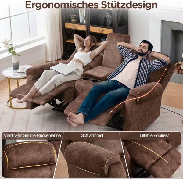 🍿 IUXPAM Zweisitzer Relaxsessel mit Liegefunktion & Getränkehalter für 431,99€ (statt 480€) 🍿 IUXPAM Zweisitzer Relaxsessel mit Liegefunktion & Getränkehalter für 431,99€ (statt 480€)