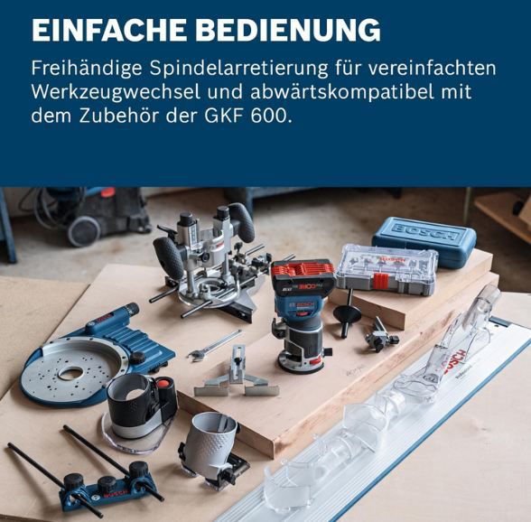 🧰 Bosch GKF 18V 8 Professional Akku Kantenfräsen Set für 182,99€ (statt 217€)