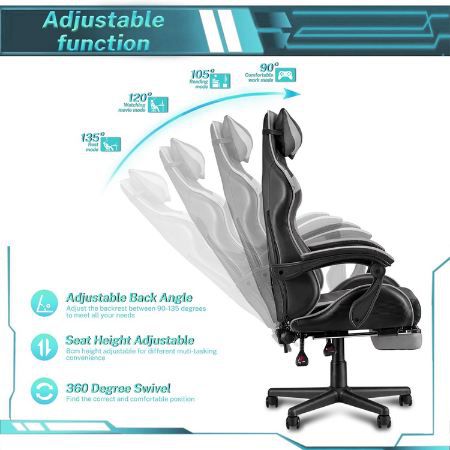 đș Soontrans Ergonomischer Gaming Stuhl mit FuĂstĂŒtze, 150kg fĂŒr 79,29⏠(statt 130âŹ) đș Soontrans Ergonomischer Gaming Stuhl mit FuĂstĂŒtze, 150kg fĂŒr 79,29⏠(statt 130âŹ)