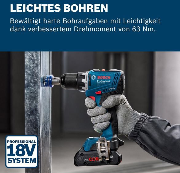 🧰 Bosch Professional GSR 18V 65 Akku Bohrschrauber Set für 209€ (statt 247€)