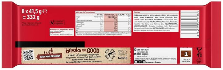 🍫 8er Pack Nestlé KitKat Classic Schokoriegel für 4,99€ (statt 6,38€)