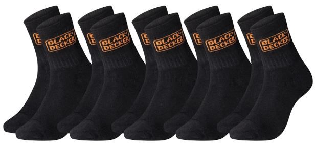 🧦 5er Pack Black+Decker Heavy Fabric Crew Socken für 9,98€ (statt 15€)