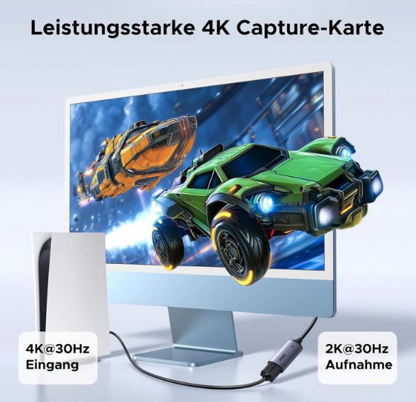 🎮 UGREEN 4K/2K Video Capture Card, USB 3.0 HDMI auf USB C/A für 16,99€ (statt 20€)