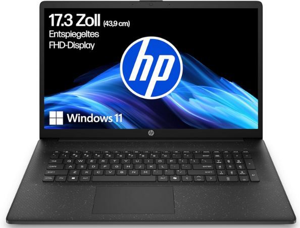 💻 HP 17 Laptop mit 17,3 FHD Display, Ryzen 7 7730U, 16GB/512GB für 499€ (statt 549€)