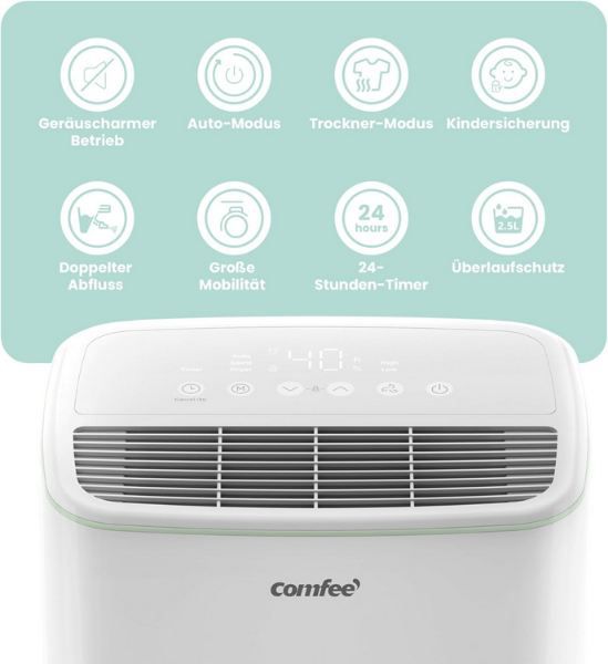 💦 Comfee CDDOE Luftentfeuchter für Räume mit 16m² für 99,99€ (statt 124€)