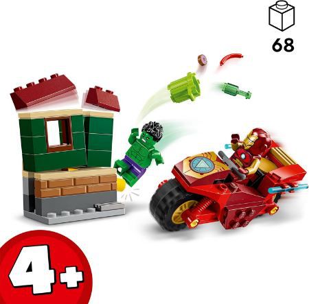 🦸🏻 LEGO 76287 Marvel Iron Man mit Bike & der Hulk für 9,99€ (statt 15€)
