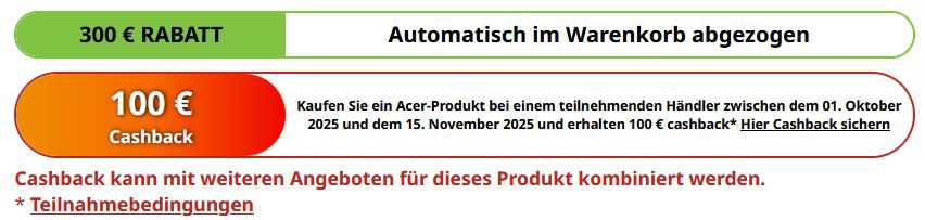 💻🔥 Acer Black Friday Deals bis zu 500€ Rabatt + 5% Singles Day Extra!