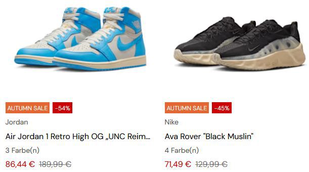 👟 Solebox Herbst-Sale mit bis -50% auf Sale & 25% auf Vollpreis (Nike, Jordan, NB u.v.m.) 👟 Solebox Herbst Sale mit bis  50% auf Sale & 25% auf Vollpreis (Nike, Jordan, NB u.v.m.)
