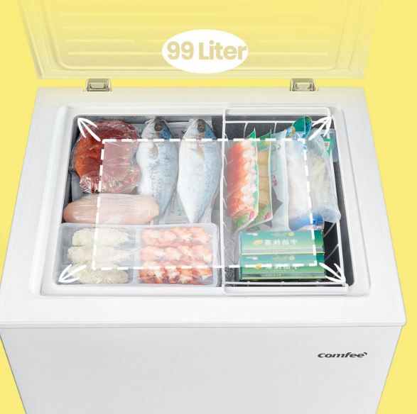 🧊 Comfee RCC100WH2(E) Gefriertruhe mit 54,5cm Breite + 99L für 168,99€ (statt 199€)