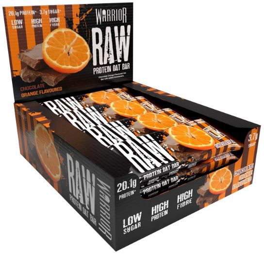 🍫 12er Pack Warrior Raw Flapjack Protein Riegel, Orange Schoko ab 13€ (statt 18€)