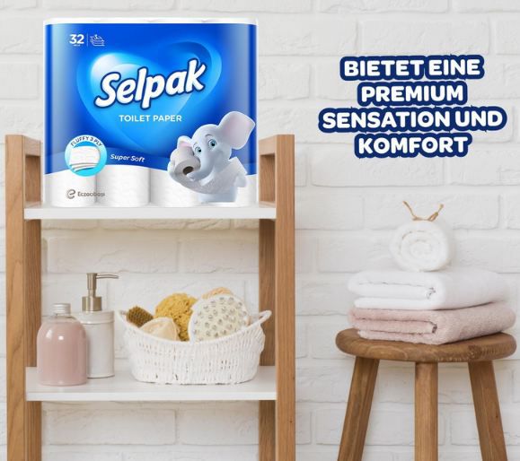 🧻 96 Rollen Selpak Toilettenpapier, Extra Weich, 3 lagig für 26,44€ (statt 39€)