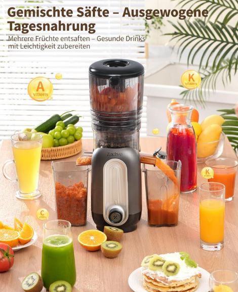 🥕 ZACHVO Gemüse- & Obst Entsafter mit 130mm Einfüllschacht für 63,34€ (statt 90€) 🥕 ZACHVO Gemüse  & Obst Entsafter mit 130mm Einfüllschacht für 63,34€ (statt 90€)