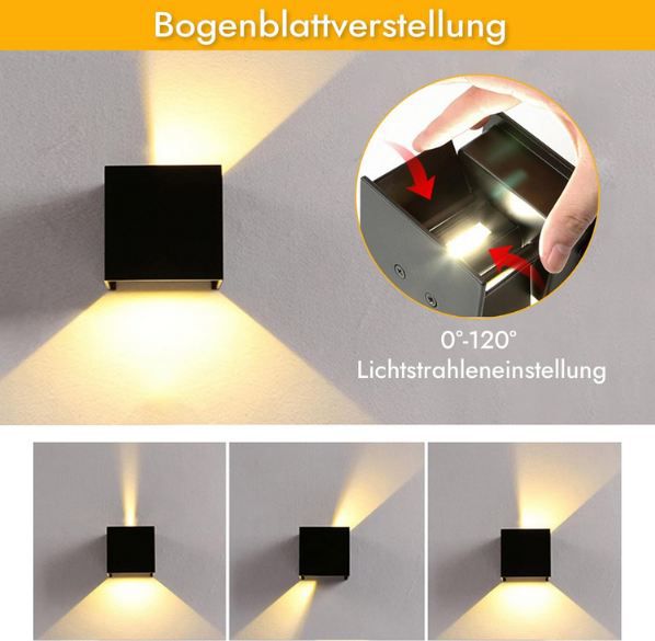 💡 Mr.Sun LED Wandlampe für Innen & Außen,12W, 3000K für 13,99€ (statt 28€) 💡 Mr.Sun LED Wandlampe für Innen & Außen,12W, 3000K für 13,99€ (statt 28€)