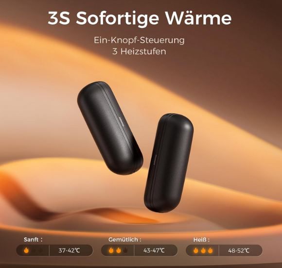 ♨️ 2er Set OCOOPA UT2S Mini Handwärmer mit 5.200mAh Akku für 14,15€ (statt 24€)