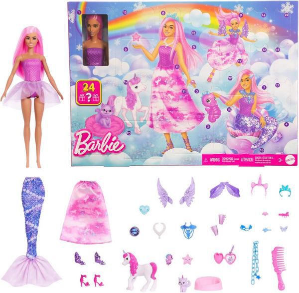 🎄 Barbie-Adventskalender 2025 mit Puppe & 24 Überraschungen für 23,99€ (statt 28€)