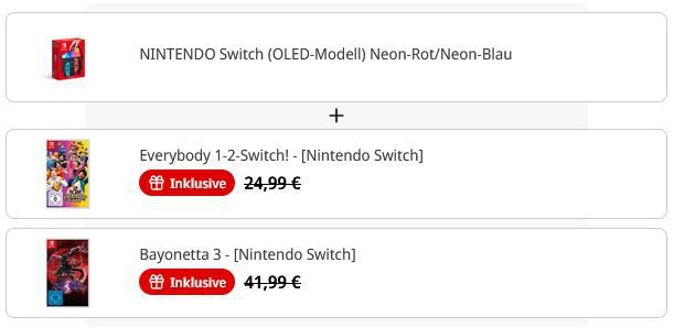 🔥 Nintendo Switch (OLED-Modell) + 2 Spiele für 277,30€ (statt 330€) 🔥 Nintendo Switch (OLED Modell) + 2 Spiele für 277,30€ (statt 330€)