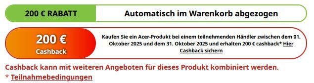 💻 Acer Swift 16 AI OLED Ultraschlankes Notebook für 1.545€ (statt 1.672€) + 200€ Cashback