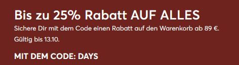 👟 eSchuhe DAYS Sale + bis 25% Extra auf ALLES ab 89€ (adidas, Reebok, Rieker uvm.)
