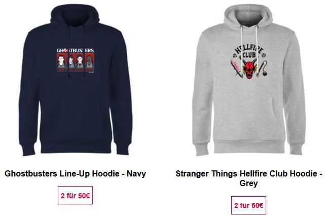 👕 Zavvi: 2 Merchandise Hoodies für nur 50€   Marvel, Ghostbusters, DC, NASA & viel mehr