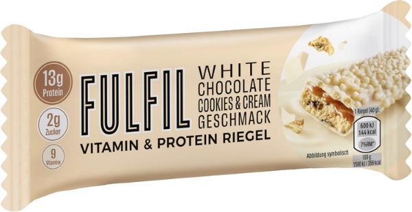 🍫 15er Pack FULFIL Vitamin- & Proteinriegel Cookies & Cream für 24,93€ (statt 30€) 🍫 15er Pack FULFIL Vitamin  & Proteinriegel Cookies & Cream für 24,93€ (statt 30€)