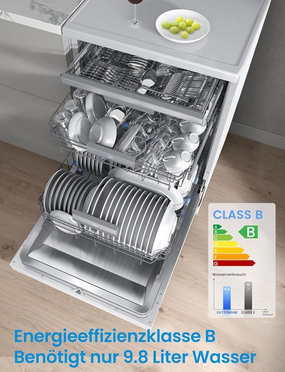 🍽️ Midea SF 7.60NW14B Geschirrspüler, Freistehend & Unterbaufähig für 424,95€ (statt 500€)