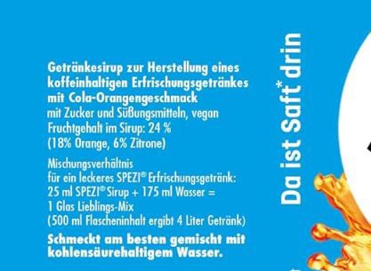 🥤 TRi TOP Spezi Cola Orange Getränkesirup, 500ml für 3,99€ (statt 6€)