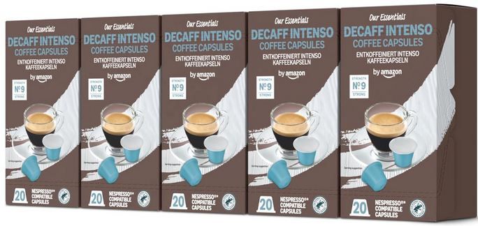 ☕ 100er Pack by Amazon Decaff Intenso Kaffeekapseln ab 10,54€ (statt 14€)