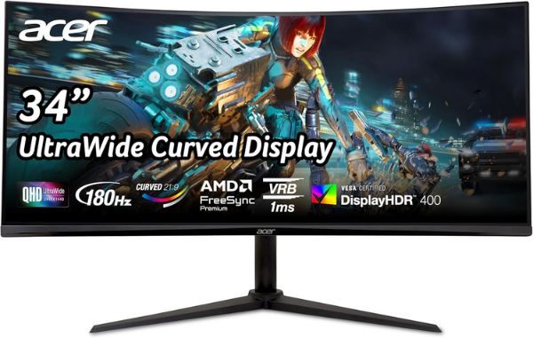 🖥️ Acer Nitro XZ342CU V3 34 UWQHD Gaming Monitor mit 180Hz für 259,99€ (statt 330€)