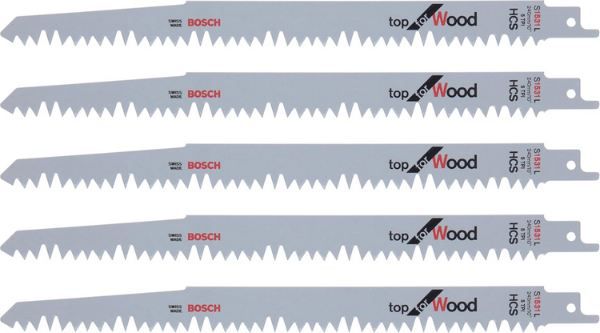 🪚 5er Pack Bosch Professional S 1531 L Säbelsägeblatt, 240mm für 15,29€ (statt 18€)