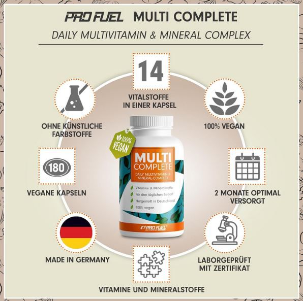 180er Pack ProFuel Multi Complete Multivitamin & Mineral Komplex ab 13,56€ (statt 23€)