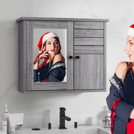 🧴 Yitahome Bad-Spiegelschrank mit 2 Türen, 60x20x49.2cm für 17,99€ (statt 60€)