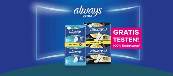forme: Always Ultra Binden gratis erhalten