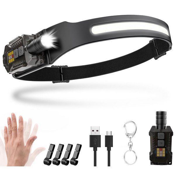 💡 LED Stirnlampe mit 2000Lm, 9 Modi und UV Licht für 8,39€ (statt 14€) – oder 2 für 11,99€