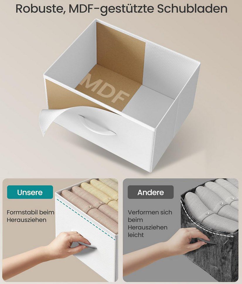 SONGMICS Nachttisch mit 2 Stoffschubladen für 19,99€ (statt 25€)