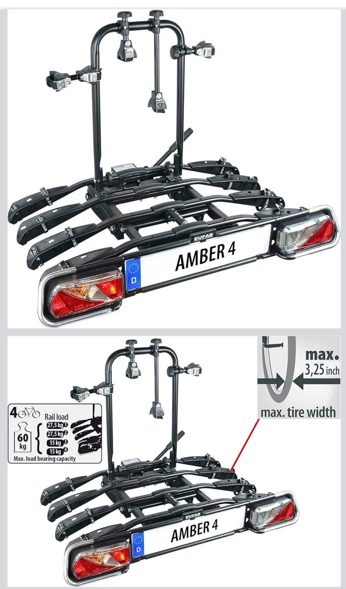 EUFAB 11556 Fahrradträger AMBER 4 EUFAB 11556 Fahrradträger AMBER 4