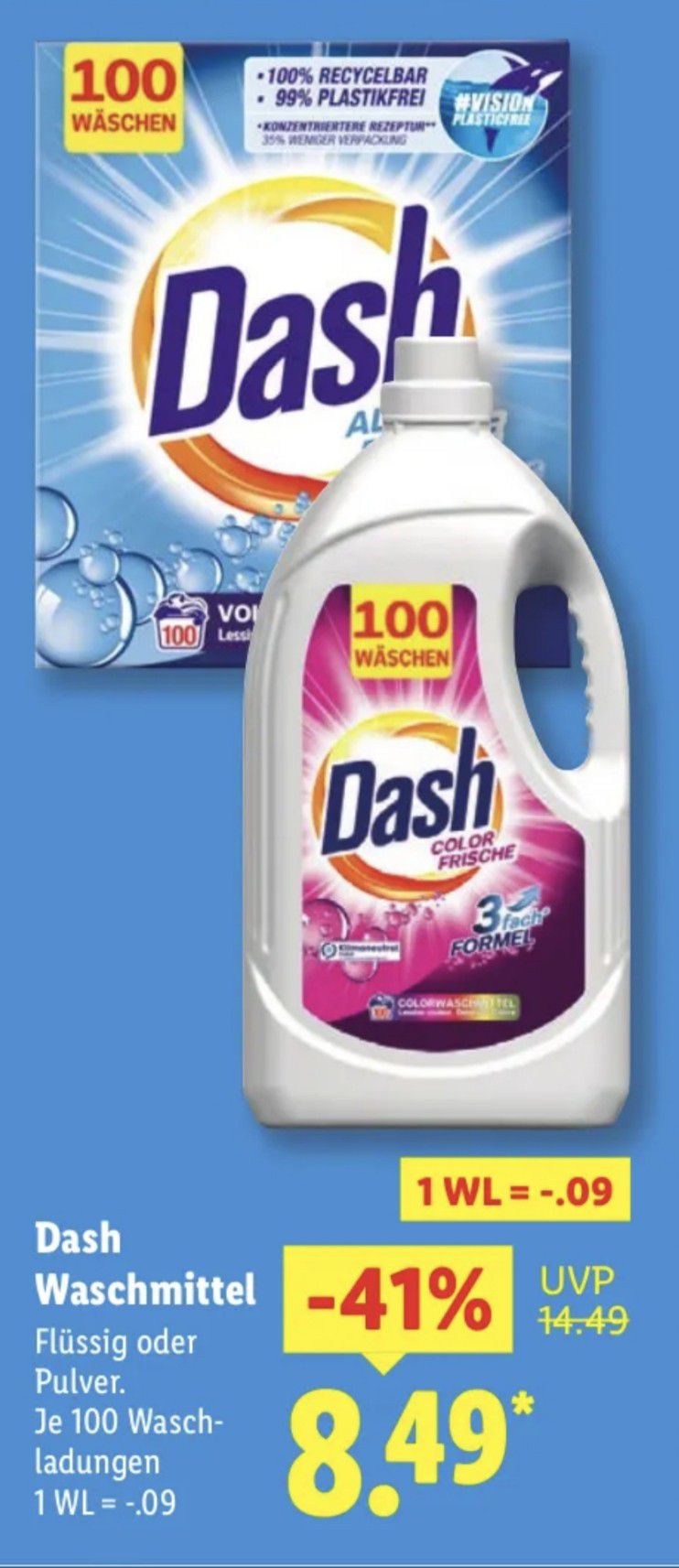 Dash Waschmittel 100 Waschladungen Dash Waschmittel 100 Waschladungen