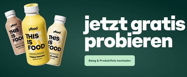 Wieder da! Trinkmahlzeit YFood gratis ausprobieren