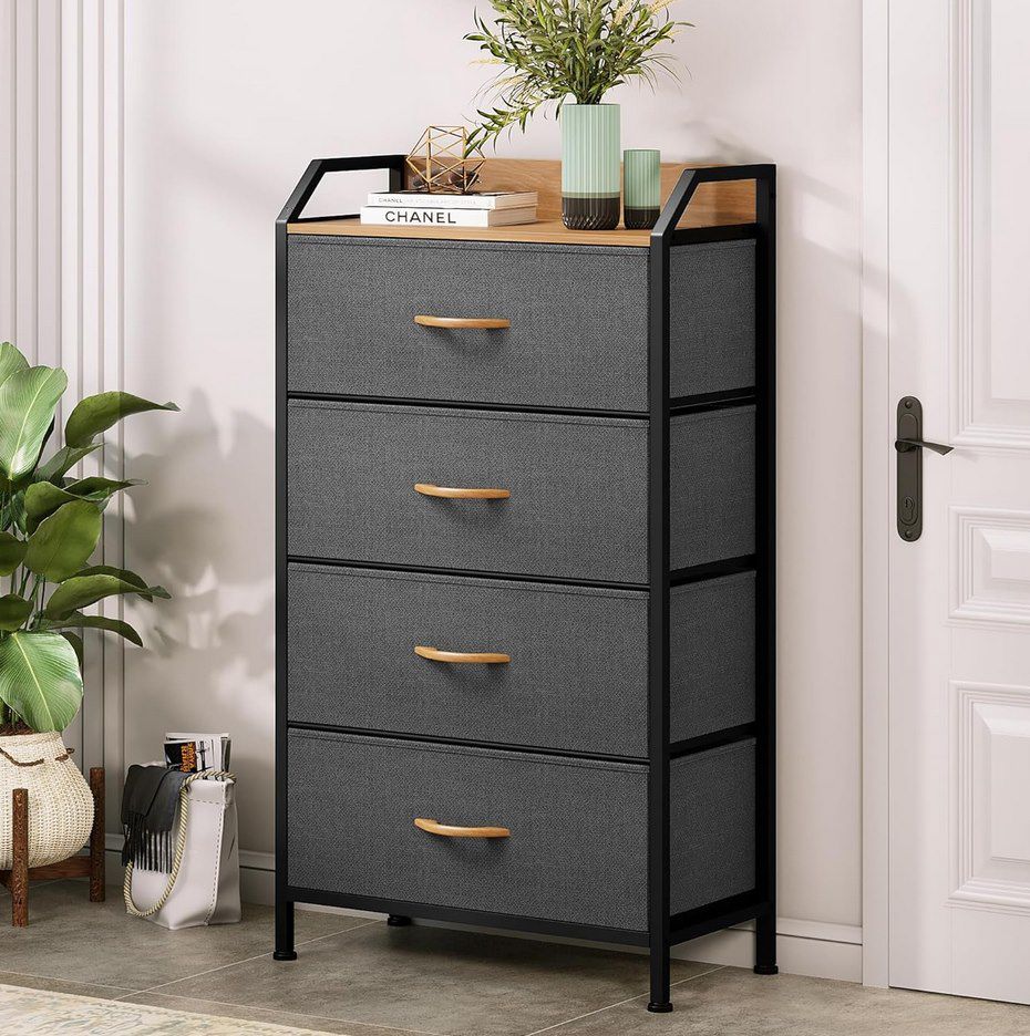 📚 YITAHOME Kommode mit 4 Stoffschubladen für 39,19€ (statt 56€)