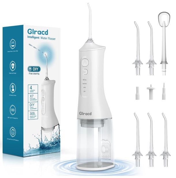 💦 Glracd Munddusche mit 4 Modi und 350ml für 15,99€ (statt 30€)