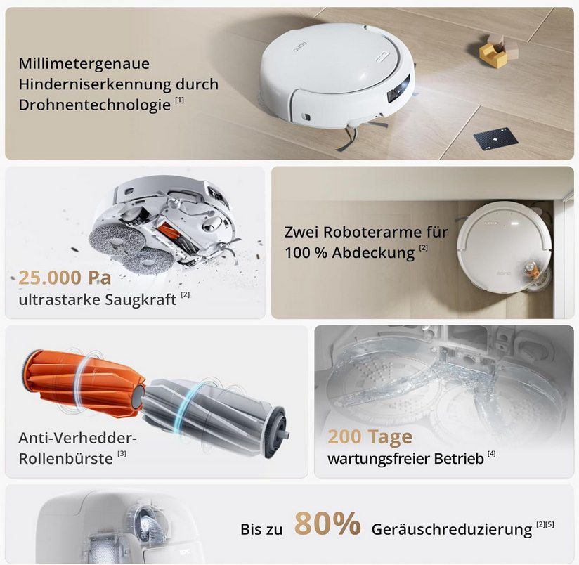 🧹 DJI ROMO S Saugroboter mit Wischfunktion & 25kPa für 949€ (statt 1.149€)